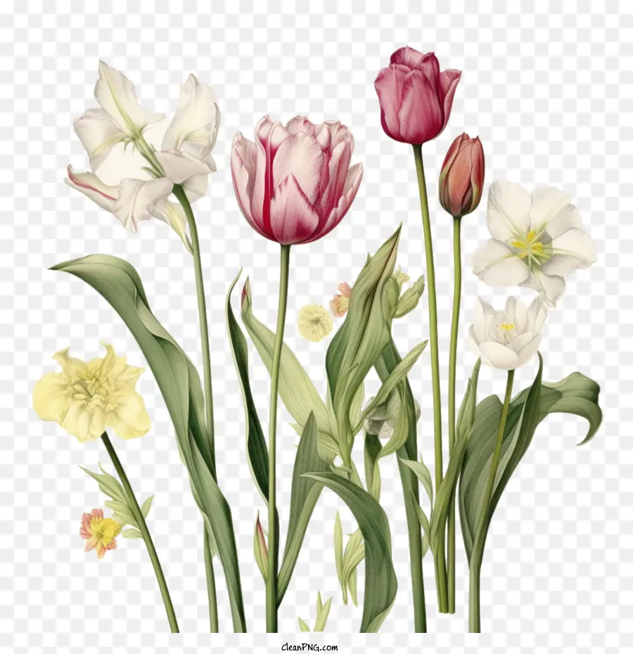 Les Tulipes，Fleurs PNG