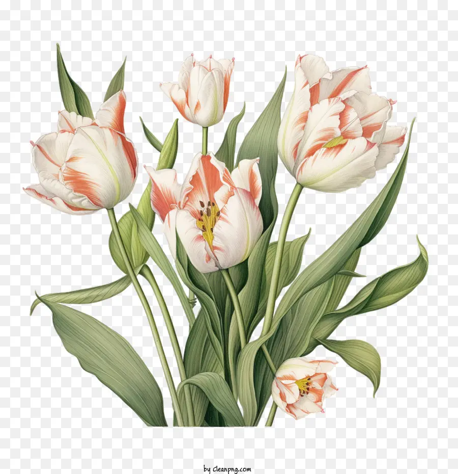 Les Tulipes，Fleur PNG