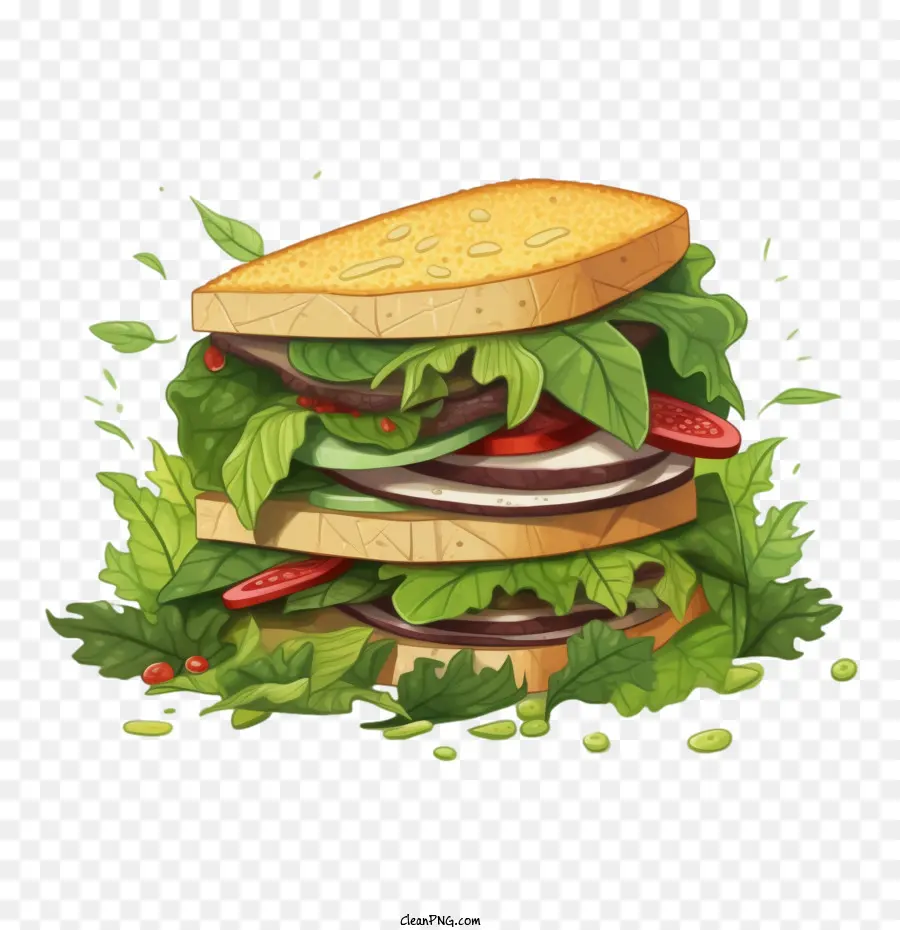 Sandwich，Salade PNG