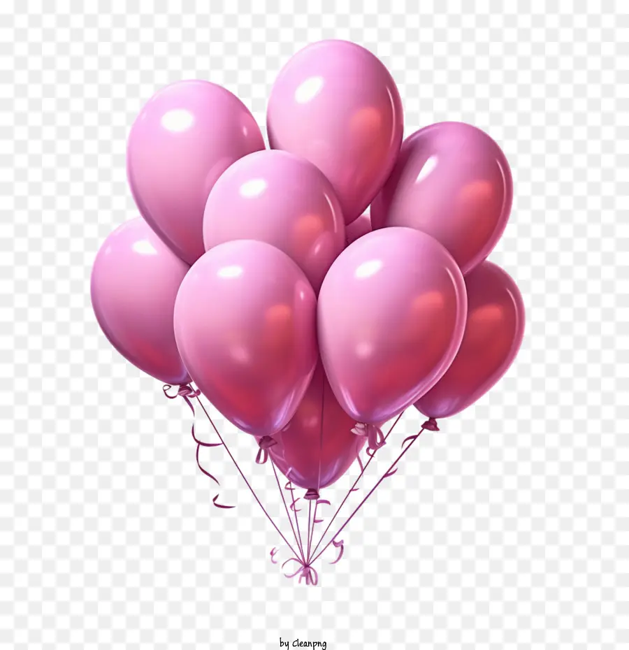 Des Ballons，Ballons Roses PNG