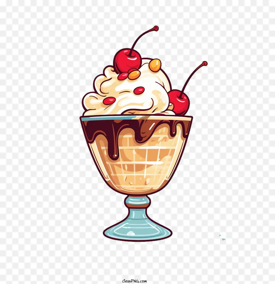 Crème Glacée，Sundae PNG