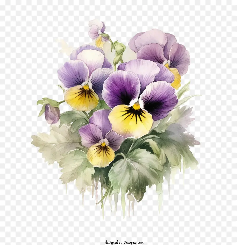 Fleur De Pensée，Pensées PNG