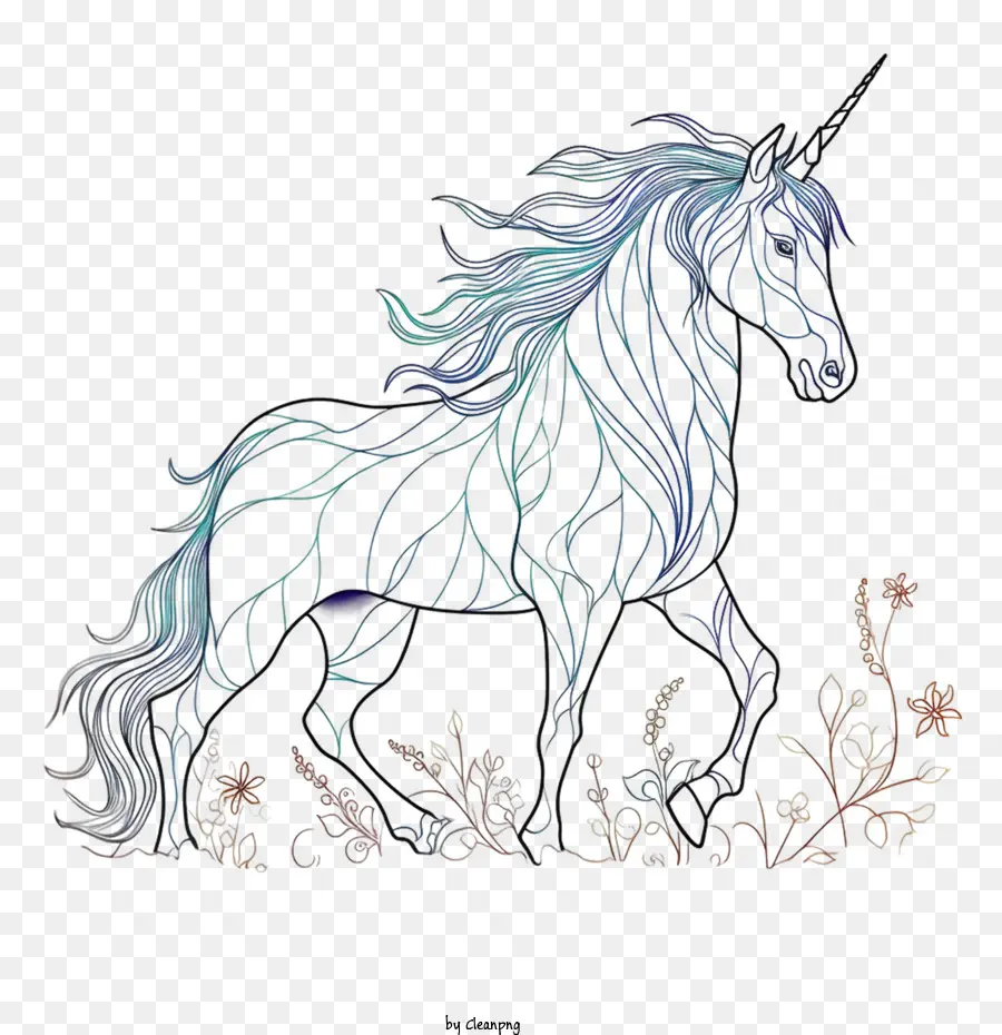 Licorne，Mythique PNG