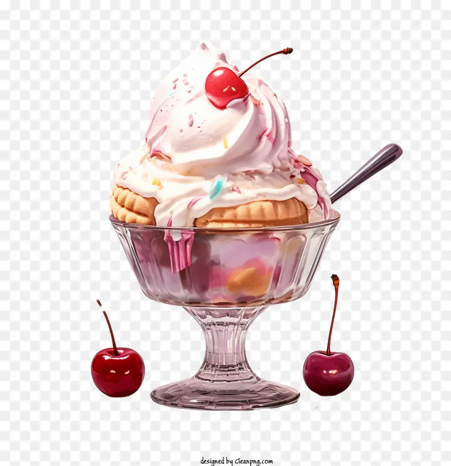 Sundae，Crème Glacée Sundae PNG