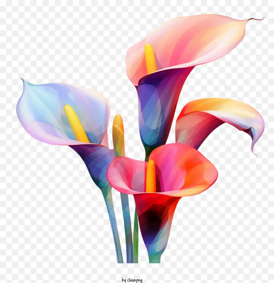Lily Calla，Fleurs Colorées PNG