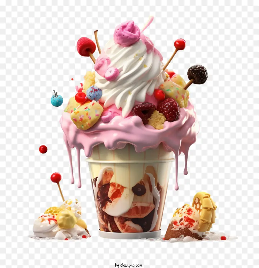 Sundae，Glace PNG