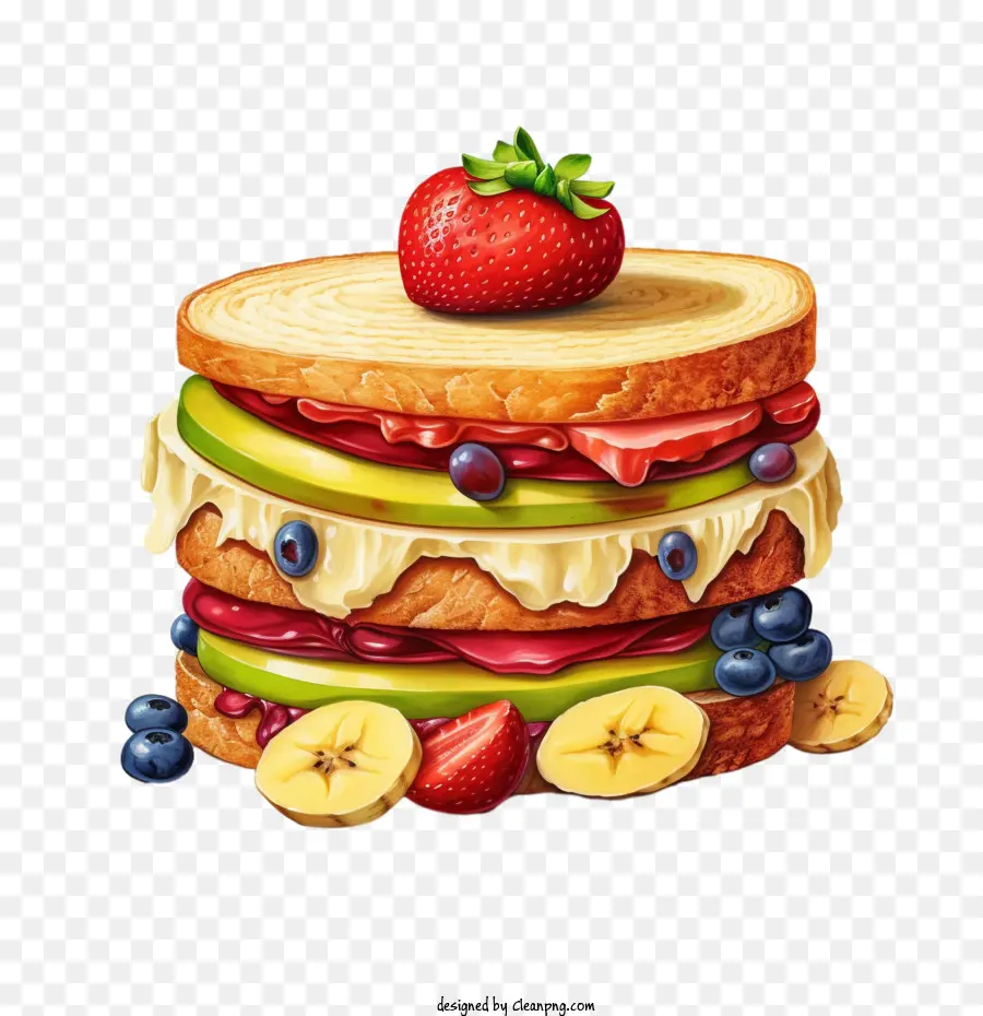 Fruits Sandwich，Pain PNG