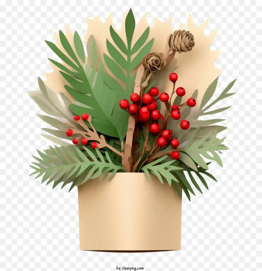 Cadeau De Noël，Plante En Pot PNG