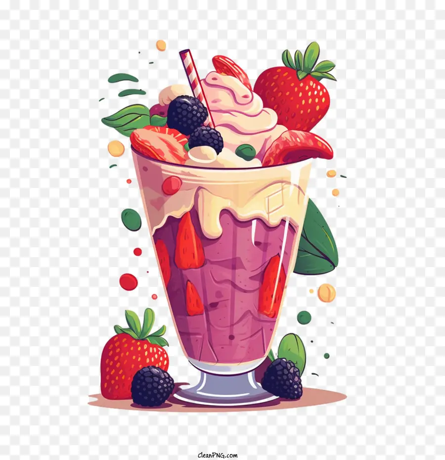 Milk Shake Aux Fruits，Milk Shake PNG