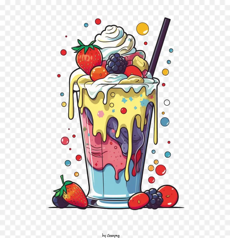 Milk Shake Aux Fruits，Milk Shake PNG