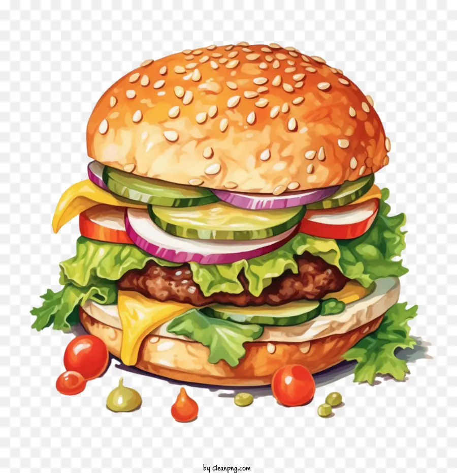 Hamburger，Cheeseburger PNG