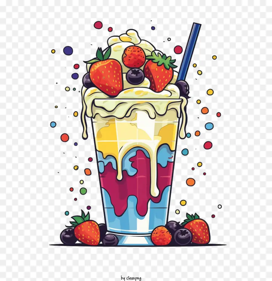 Milk Shake Aux Fruits，Milk Shake PNG