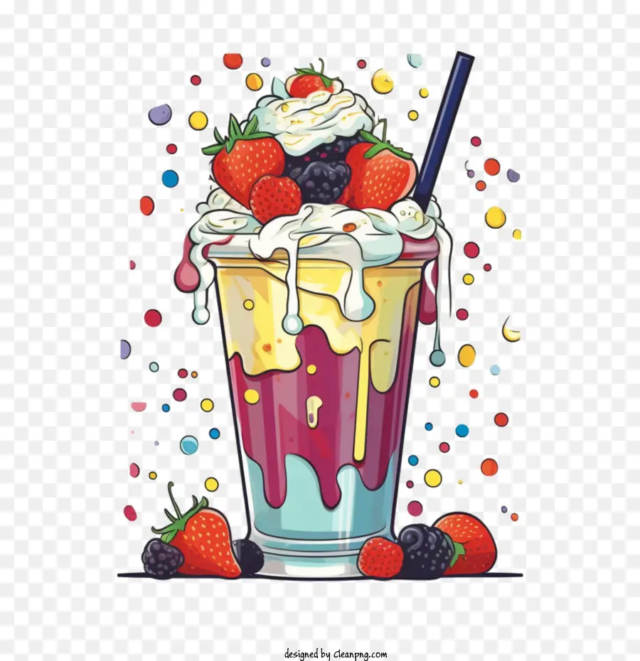 Fruits Milk Shake，Milk Shake PNG