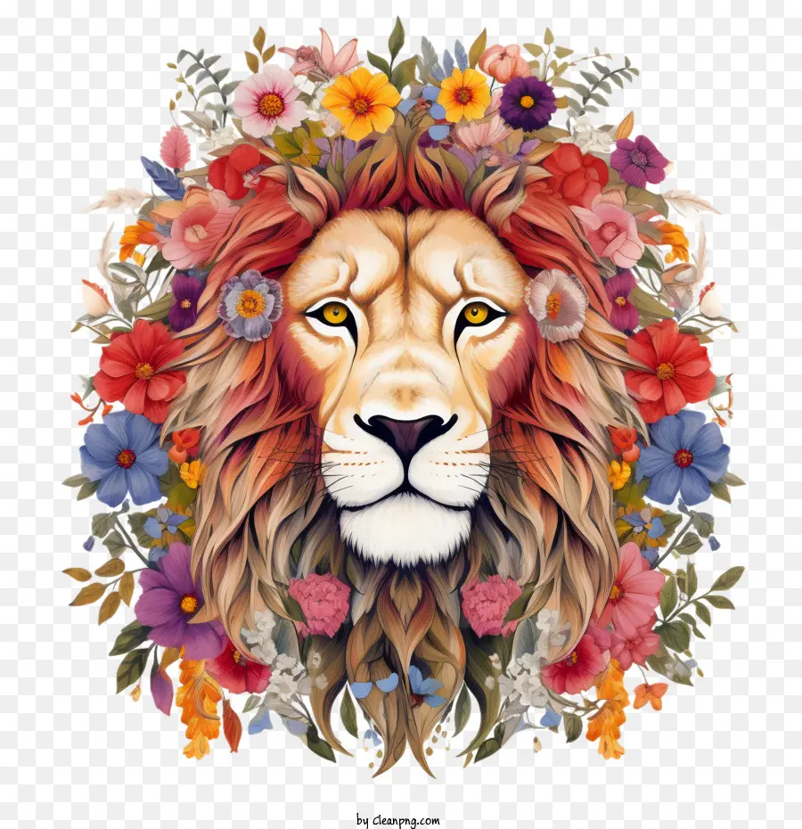 Lion，Visage PNG