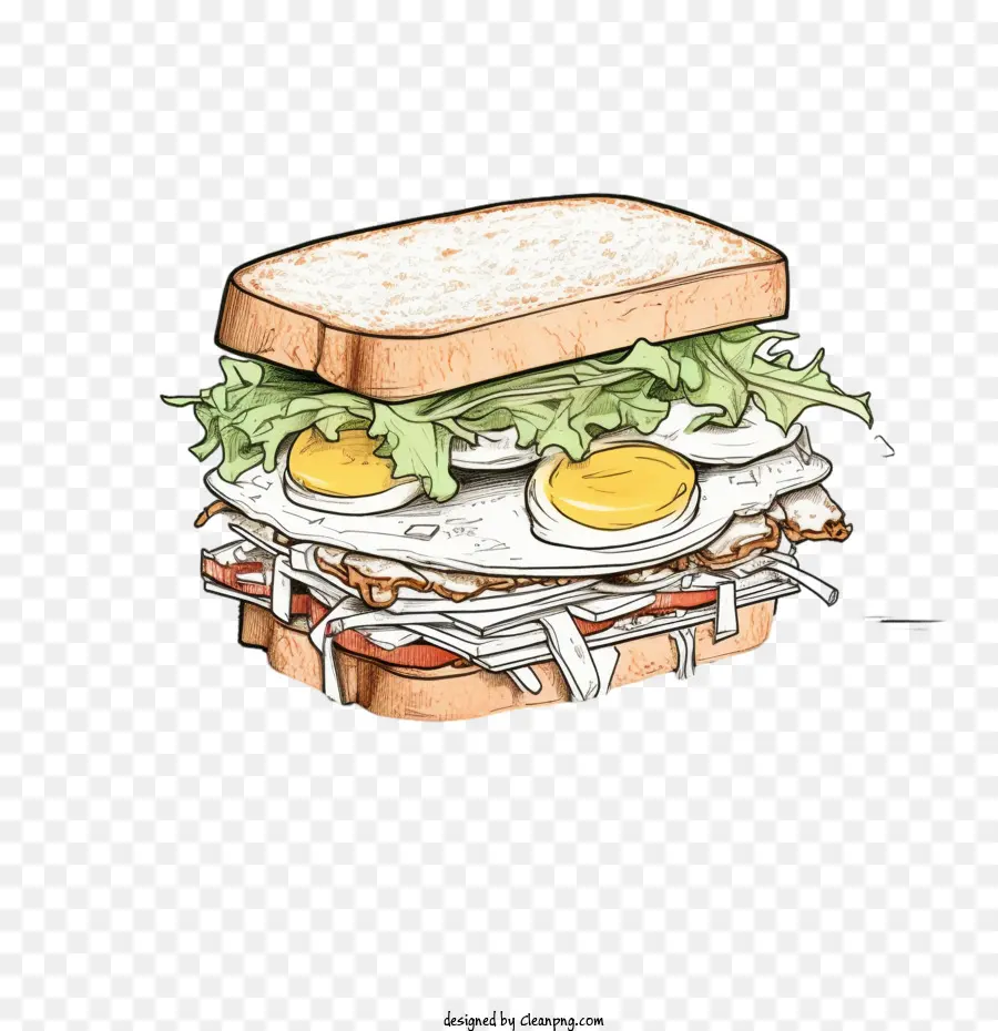 Sandwich，Les œufs PNG