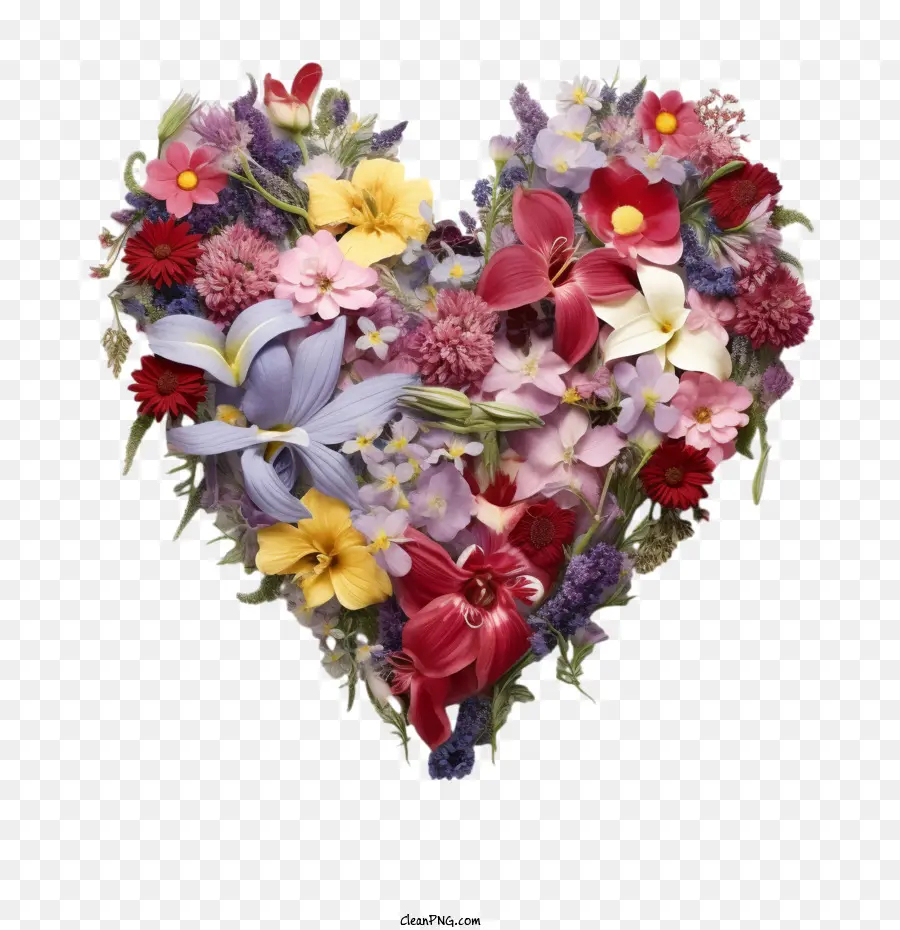 Coeur Floral，Forme De Coeur PNG