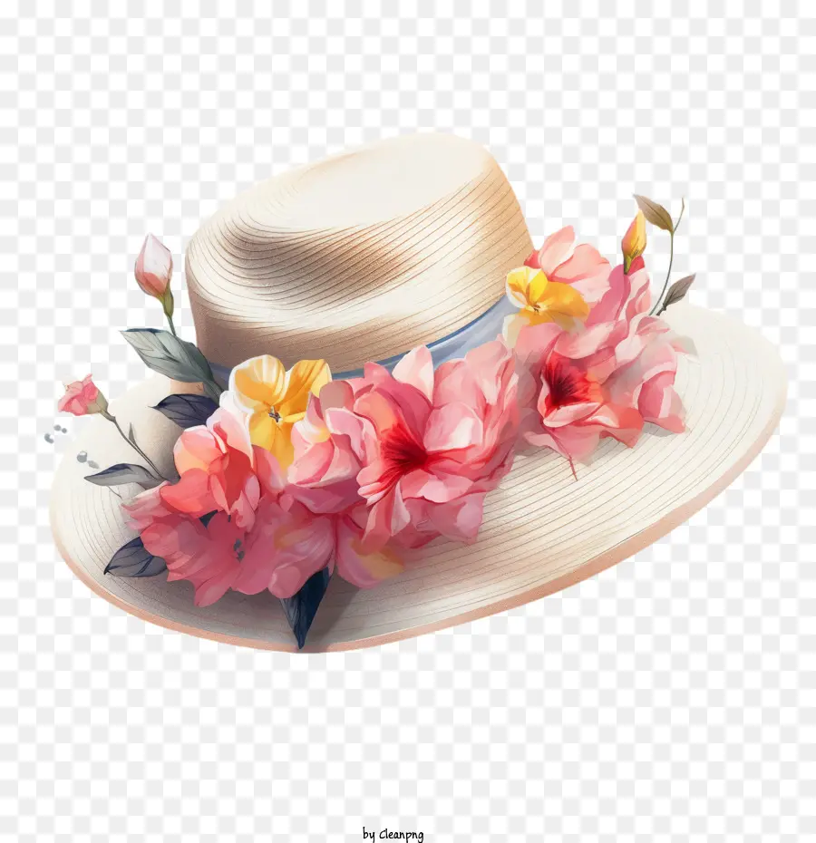 Chapeau，Fleurs PNG