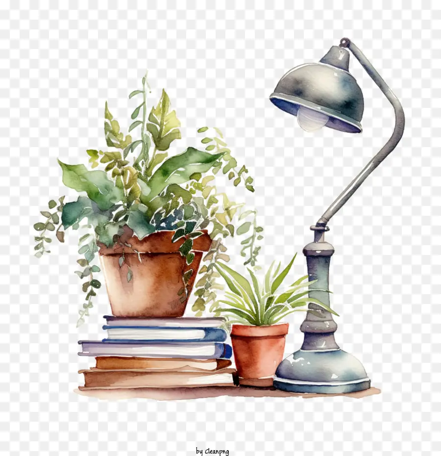 Lampe De Lecture，Lampe Et Plantes PNG