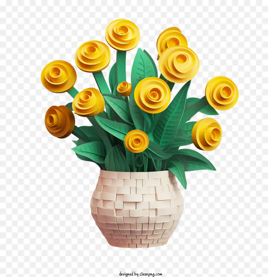 Fleur 3d，Fleurs Jaunes PNG