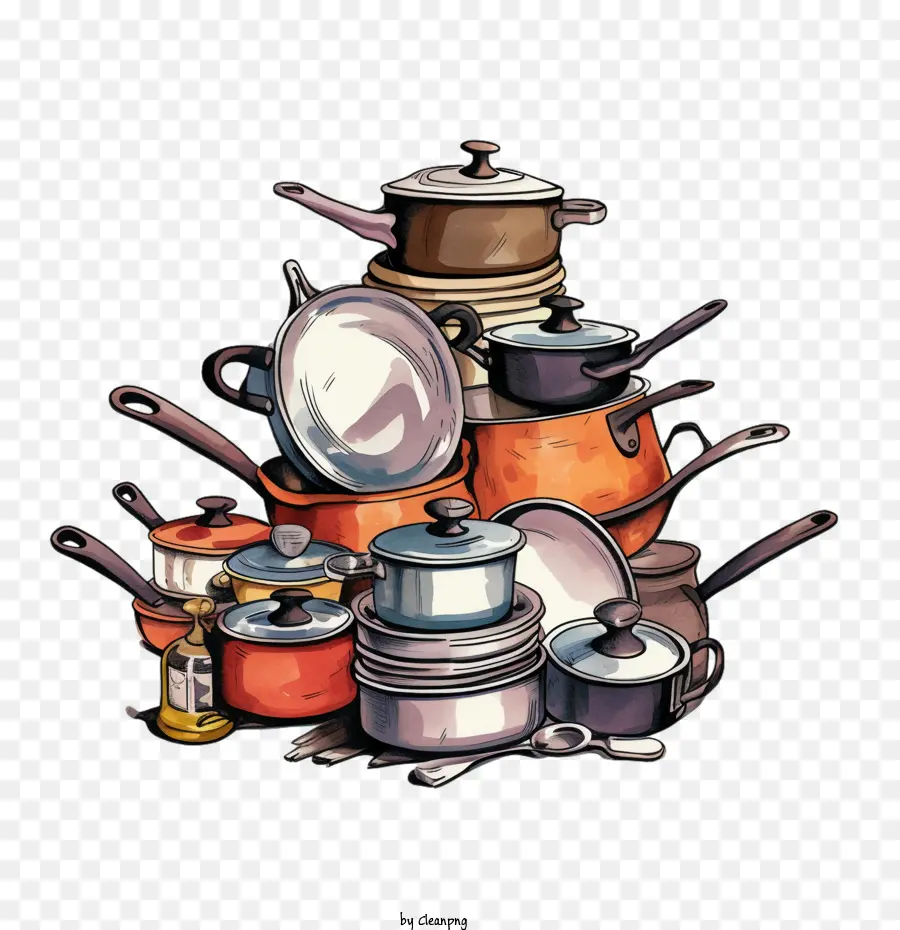 Cuisiniers Jour，Des Pots Et Des Casseroles PNG