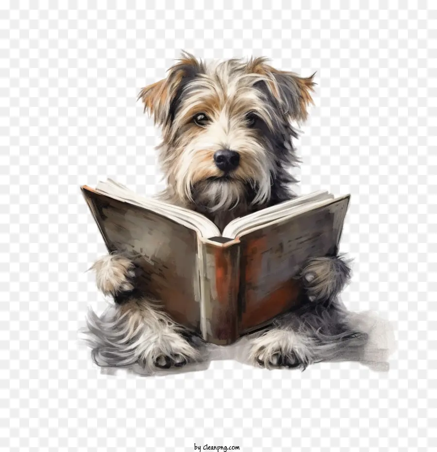 Livre De Lecture De Chien，Livre Les Amoureux De La Journée PNG