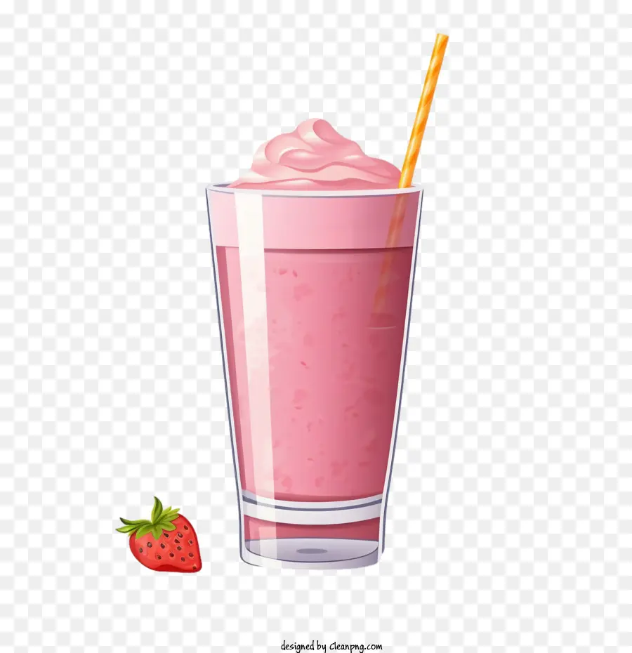 Milk Shake，Smoothie à La Fraise PNG