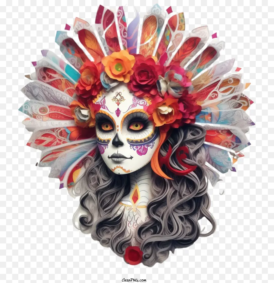 Skelita Calaveras，Crâne De Sucre PNG