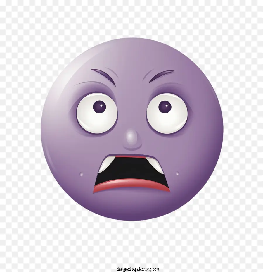 Grimace，Emoji En Colère PNG