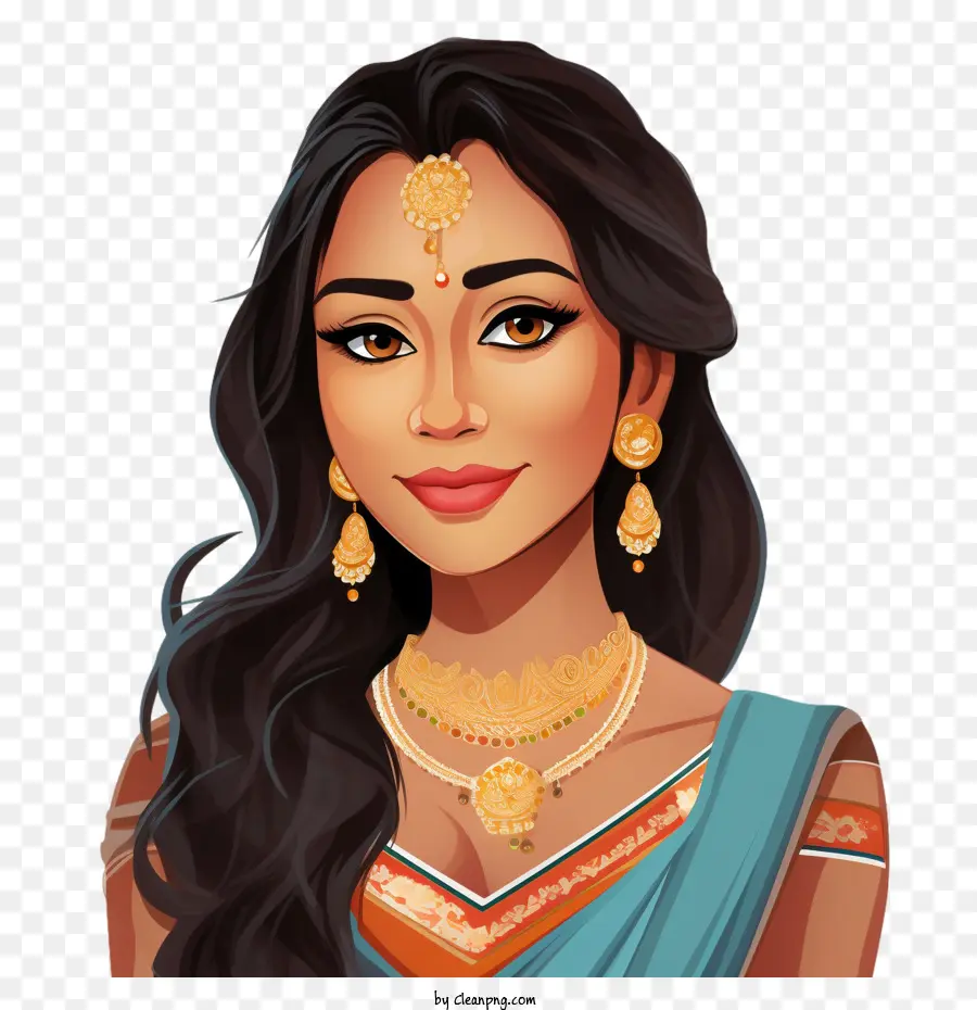 Femme Indienne，Fille Indienne PNG