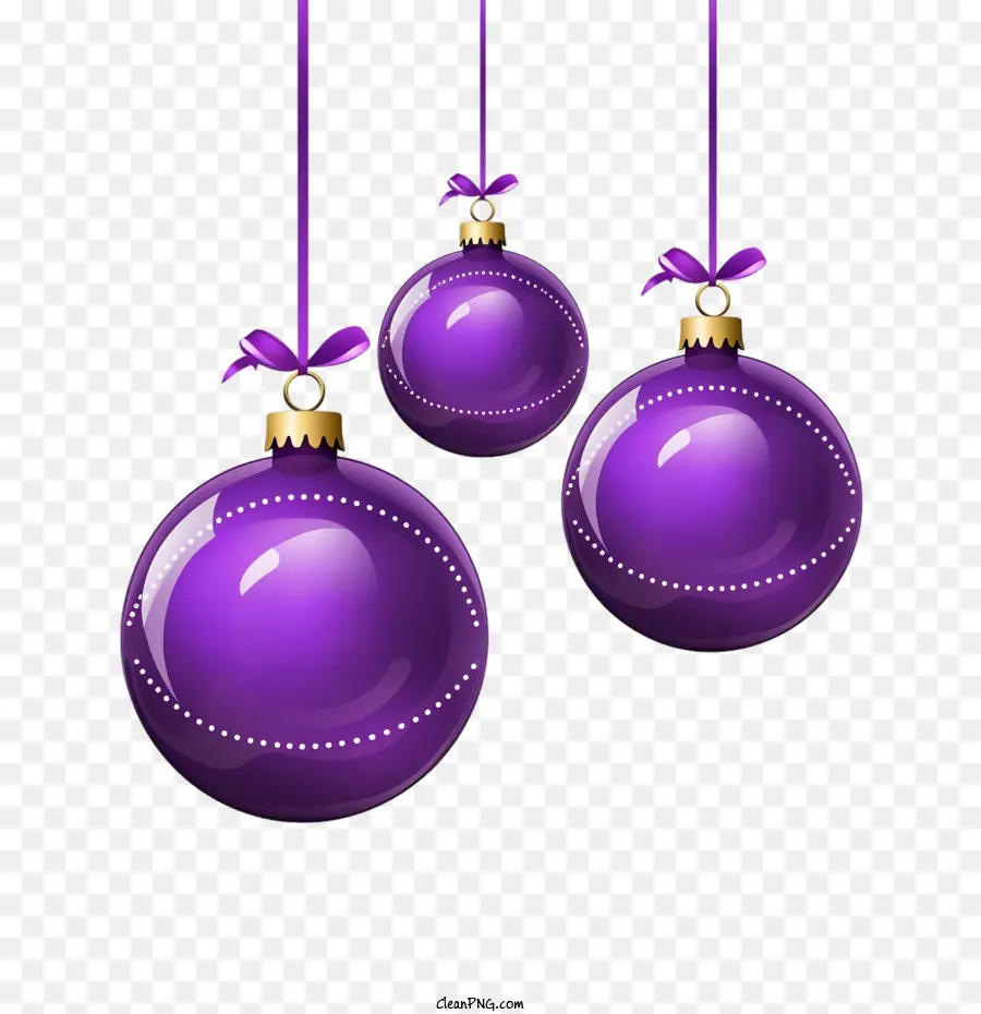 Boules De Noël，Décorations De Noël Violettes PNG