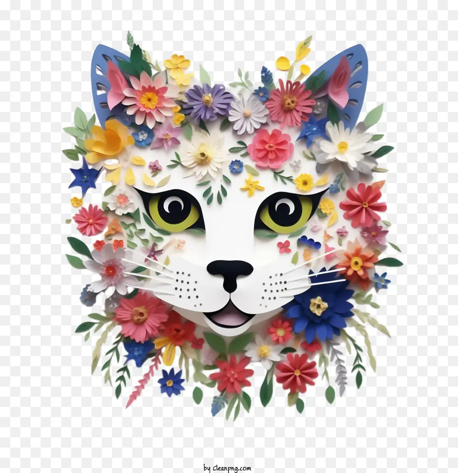 Chat Fleuri，Fleurs PNG