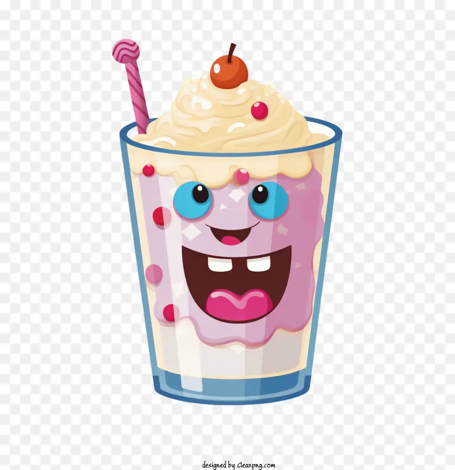 Milk Shake Mignon，Milk Shake De Dessin Animé PNG