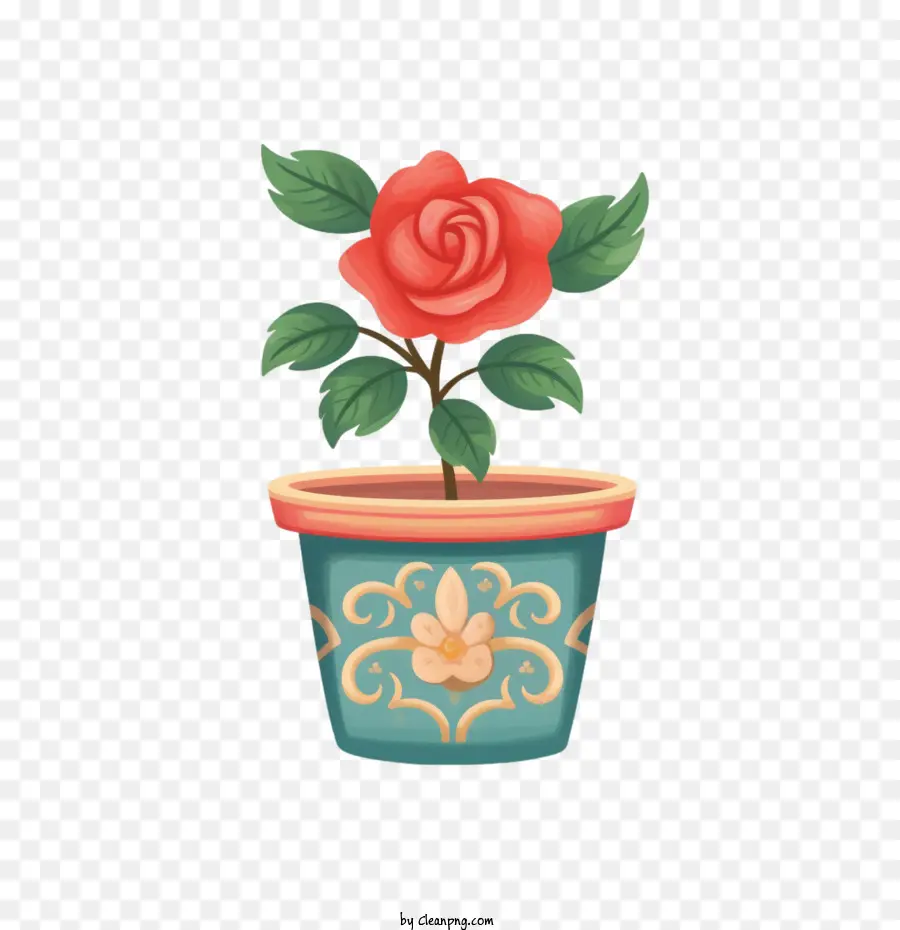 Rose，Pot De Fleur PNG