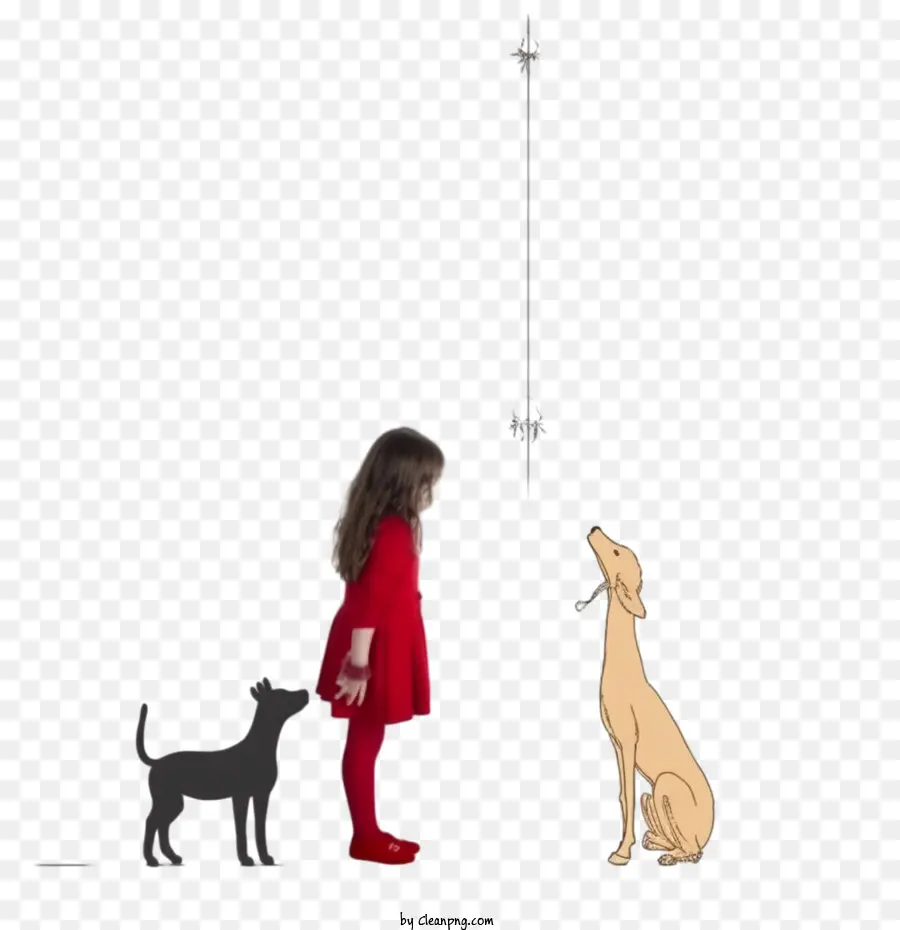 Fille，Fille Et Chiens PNG