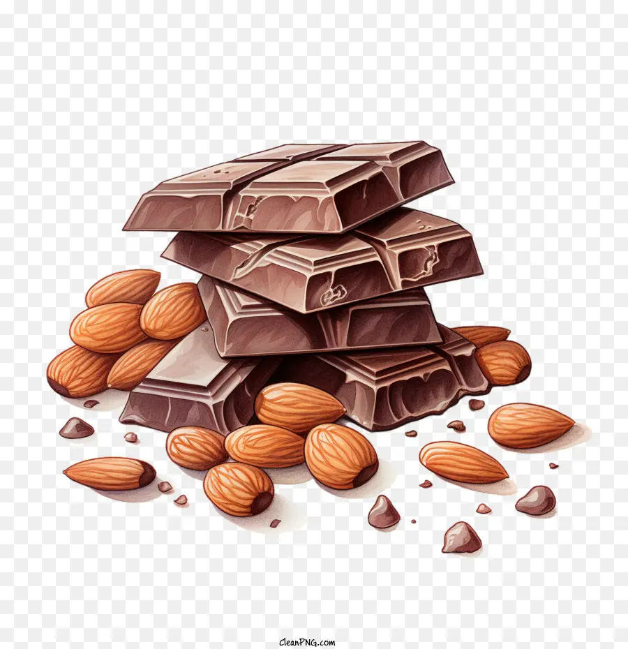 Chocolat Avec La Journée Des Amandes，Chocolat PNG