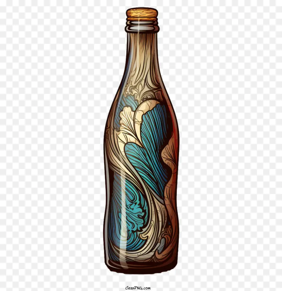 Bouteille De Bière，Bouteille Décorative PNG