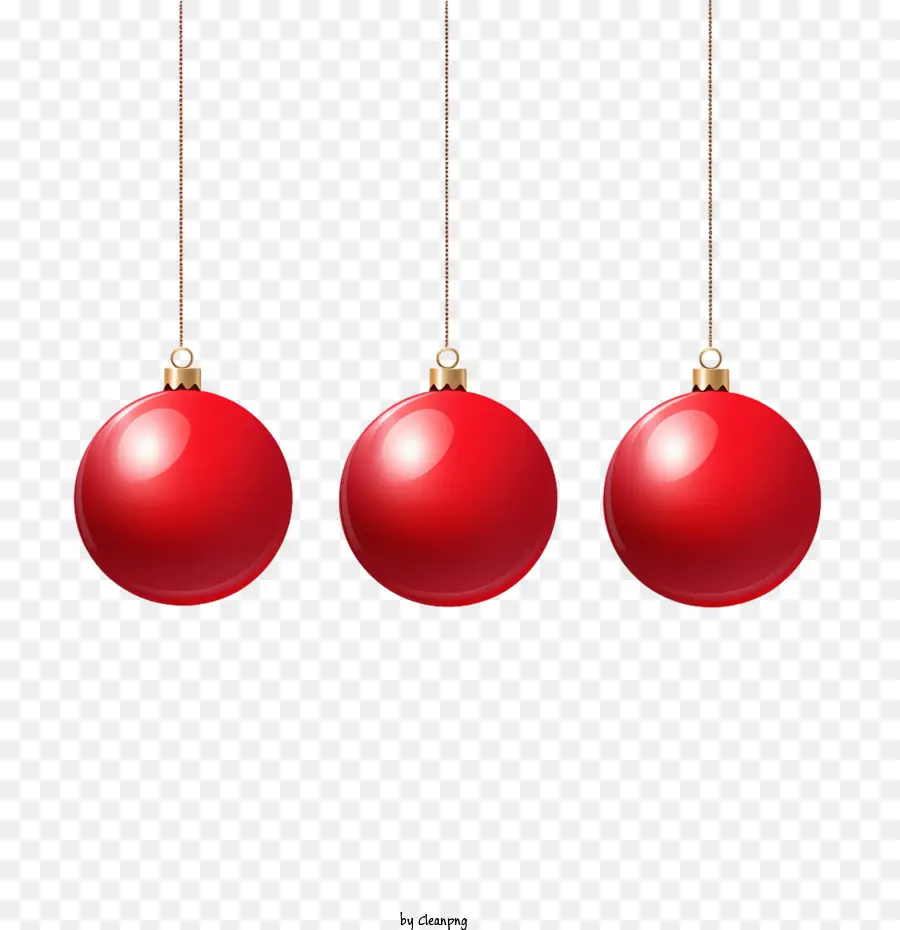 Boules De Noël，Ornements De Noël Rouges PNG