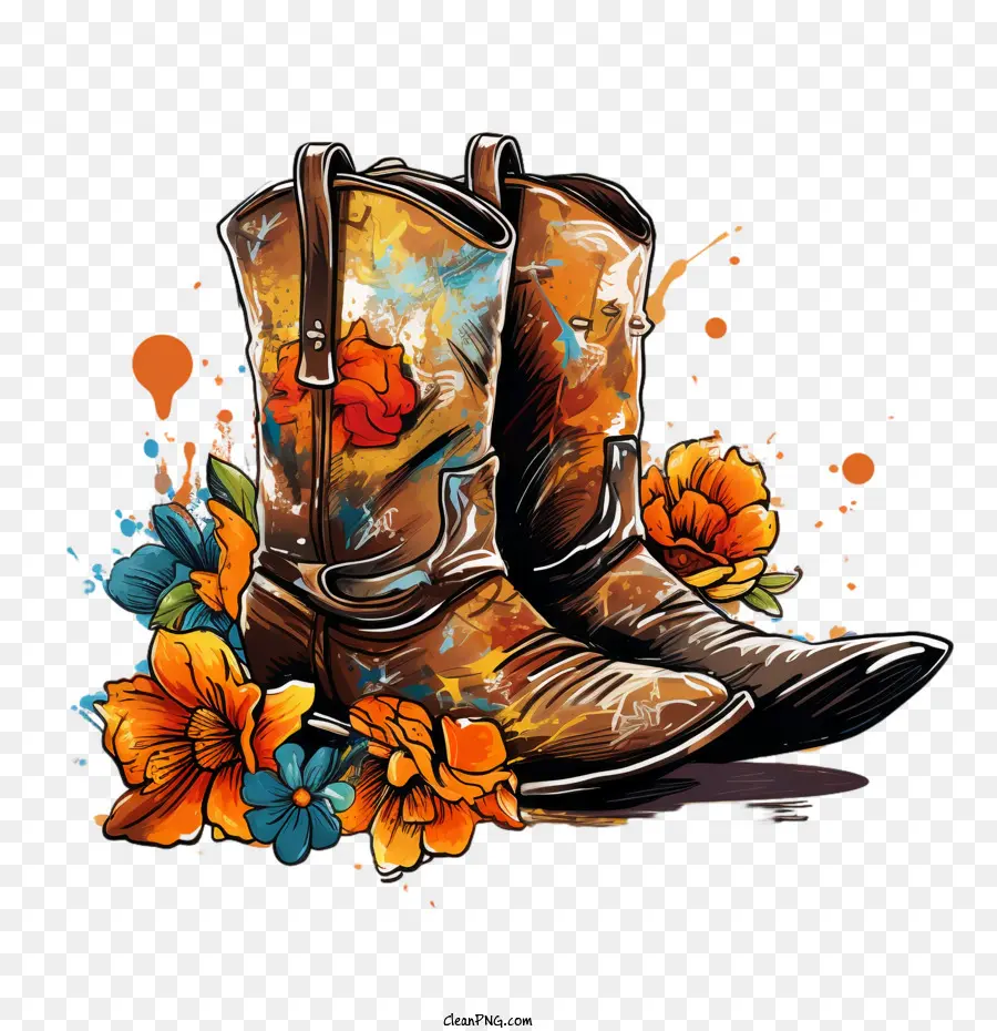 Bottes，Bottes De Cowboy PNG