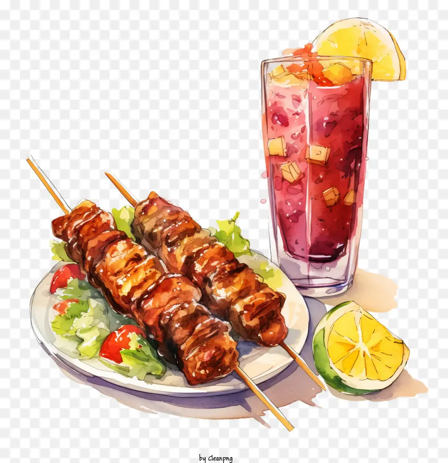 Journée Mondiale Du Kebab，Brochettes Grillées Et Boisson PNG