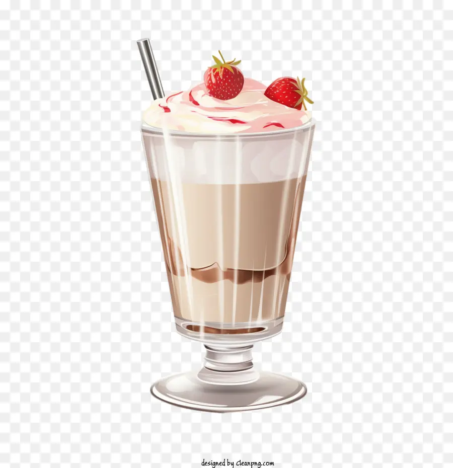 Milk Shake，Shake à La Fraise PNG