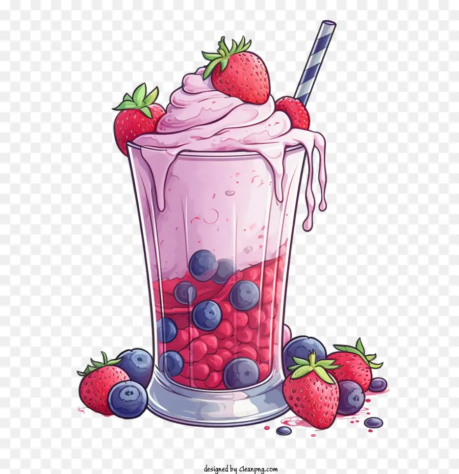 Milk Shake，Milk Shake Aux Fraises PNG