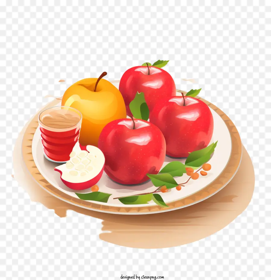 Rosh Hashana，Pommes Et Miel PNG