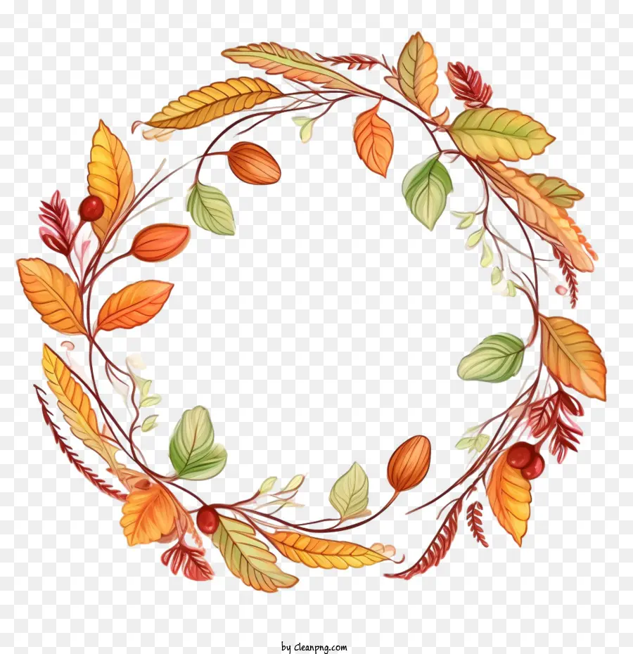 Cadre De Thanksgiving，Les Feuilles D'automne Image PNG