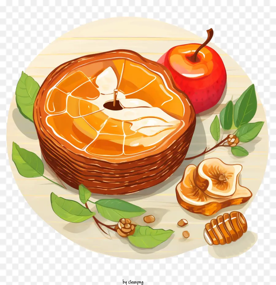 Rosh Hashana，Tarte Aux Pommes PNG