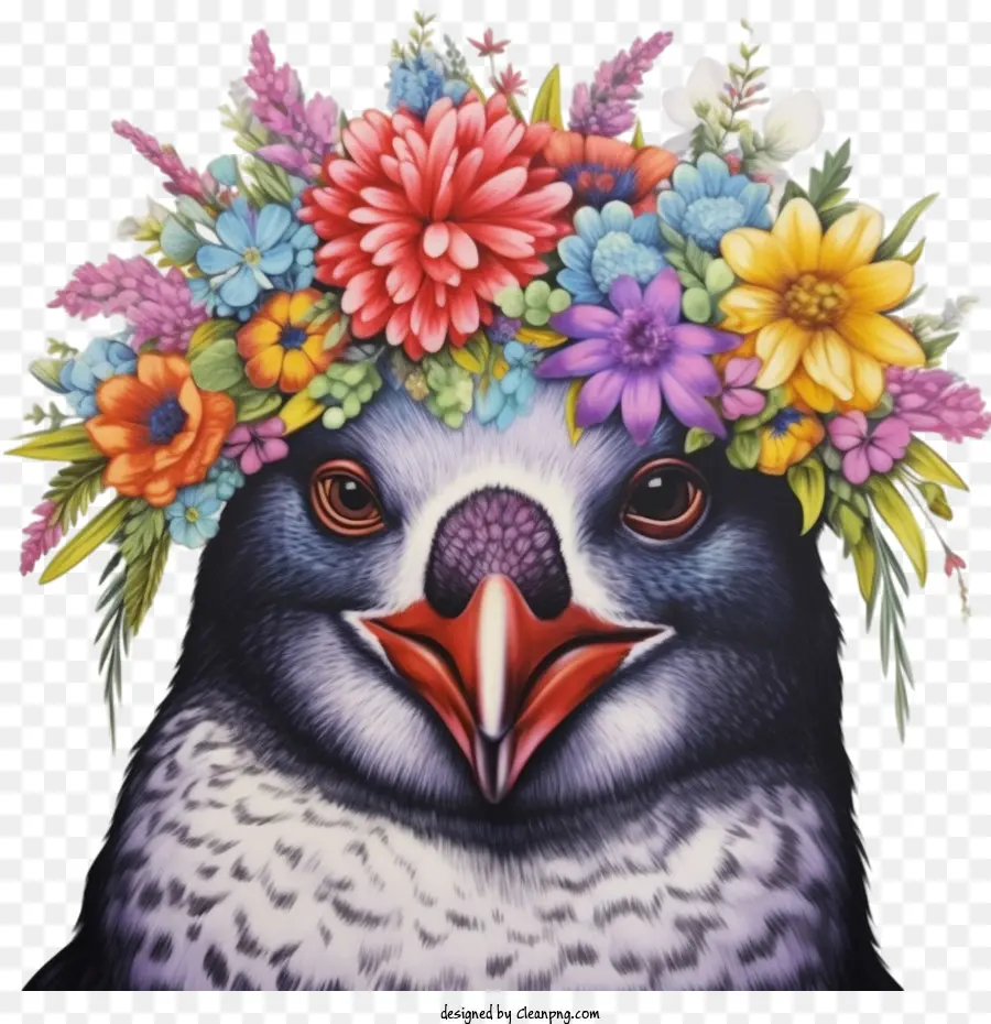 Pingouin，Fleur De La Couronne PNG