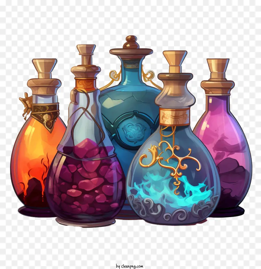 Bouteilles De Potion Magique，La Potion Magique PNG