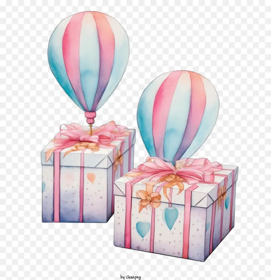 Coffrets Cadeaux，Coffrets Cadeaux Avec Ballons PNG