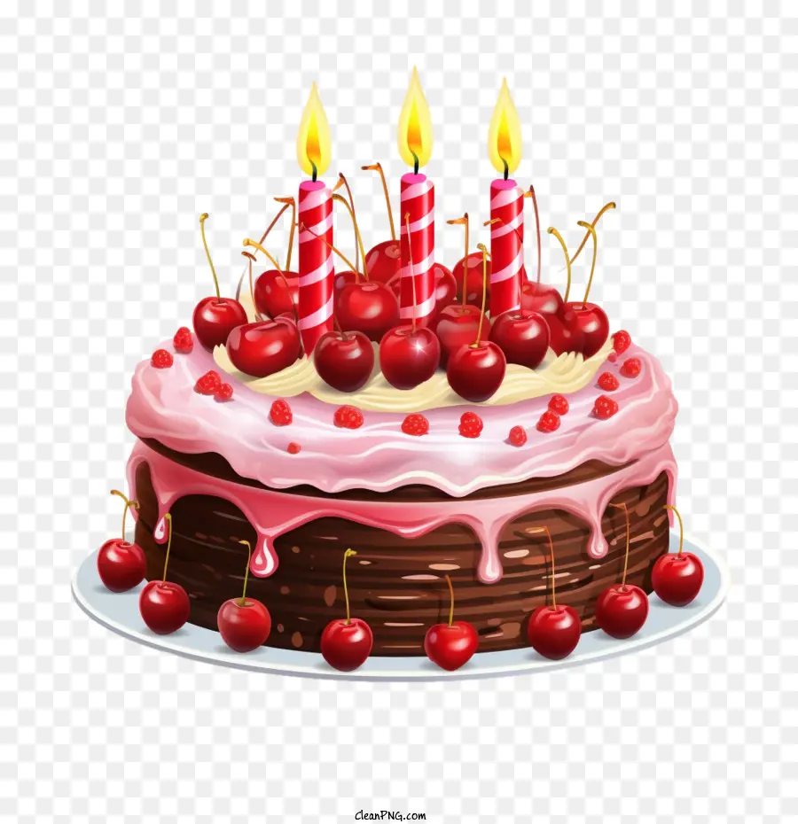 Gâteau D'anniversaire，Gâteau D'anniversaire Rose PNG