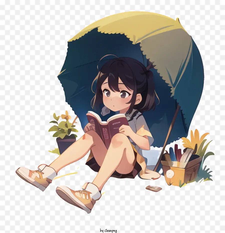 Livre De Lecture，Fille PNG