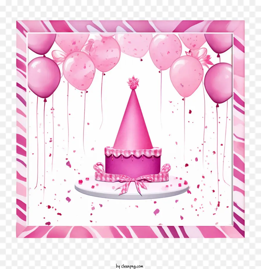 Cadre D'anniversaire，Configuration D'anniversaire Rose PNG